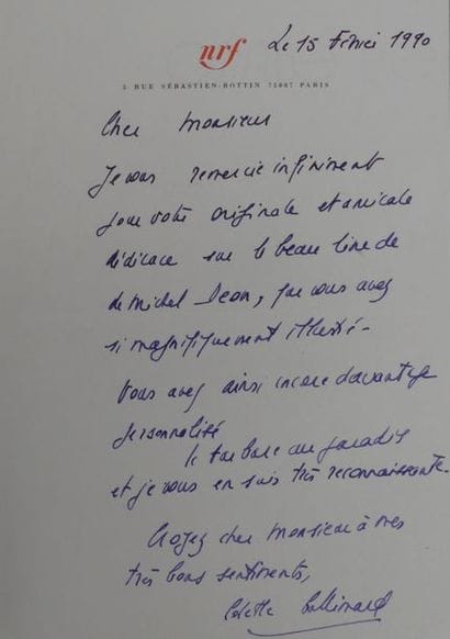 DÉON (Michel). LE BARBARE AU PARADIS. Paris,...