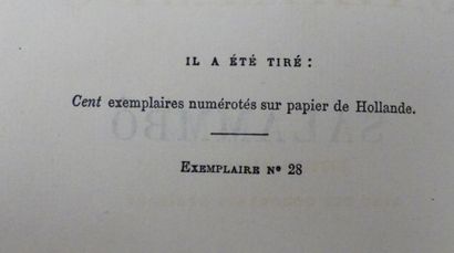 FLAUBERT (Gustave). SALAMMBÔ. Paris, Charpentier,...
