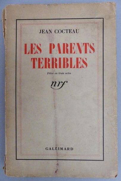 COCTEAU (Jean).	LES PARENTS TERRIBLES. Pièce...