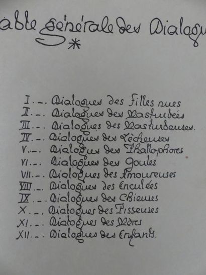 [CURIOSA] [LOUS (Pierre)]. DOUZE DOUZAINS...