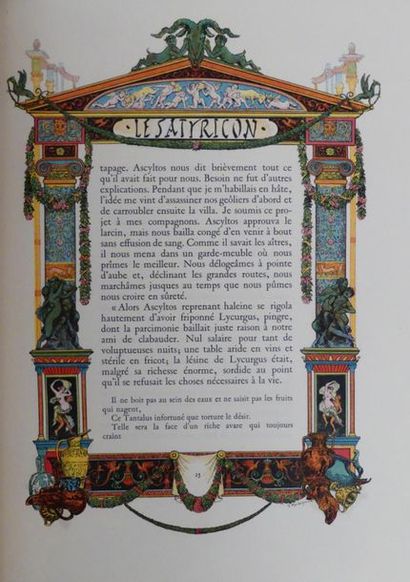 PÉTRONE. LE SATYRICON. Traduction de Laurent...