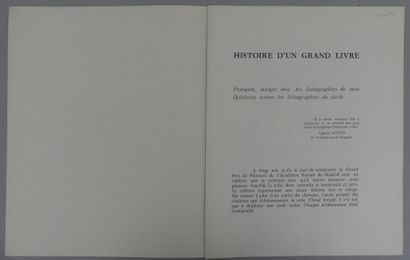 [DALI (Salvador)]. HISTOIRE D'UN GRAND LIVRE :...