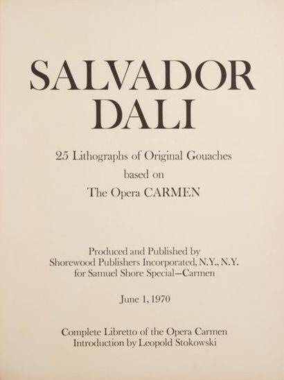 DALI (Salvador). 25 LITHOGRAPHS OF ORIGINAL...