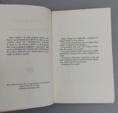 MALRAUX (André). 	HÔTES DE PASSAGE. Le Miroir...