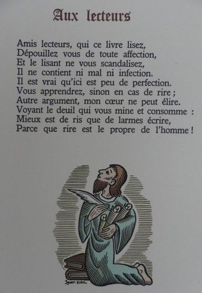 RABELAIS (François). GARGANTUA. Nice, Pardo,...