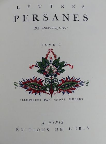 MONTESQUIEU. LETTRES PERSANES. Paris, Éditions...