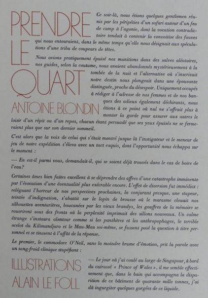 [BLONDIN (Antoine)]. PASSEPORT GASTRONOMIQUE....