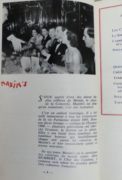 [BLONDIN (Antoine)]. PASSEPORT GASTRONOMIQUE....