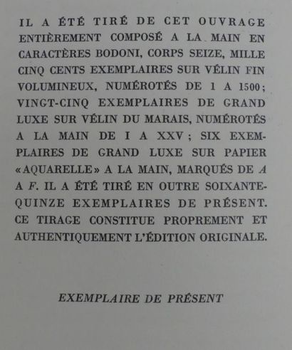 MORAND (Paul). ADIEU À GIRAUDOUX. Aux Portes...