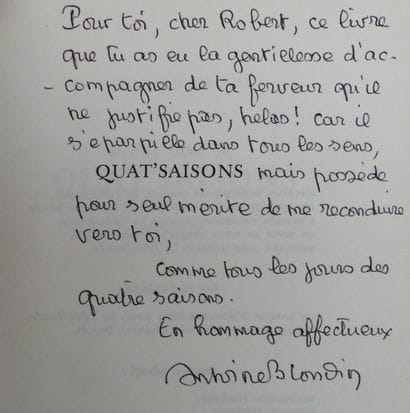 BLONDIN (Antoine). QUAT' SAISONS. Paris,...