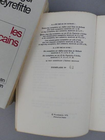 PEYREFITTE (Roger). LES AMÉRICAINS - MANOUCHE....