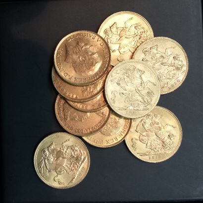 10 Pièces Souverains or
