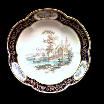 Sevres 



Round dish with contoured edge...
