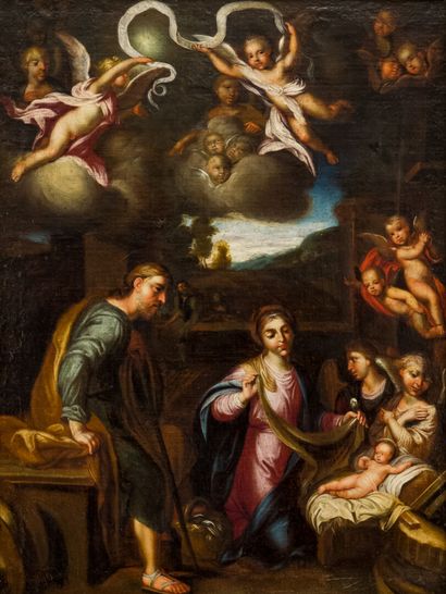 ITALIAN SCHOOL end of XVIIth century

Nativity

Oil...