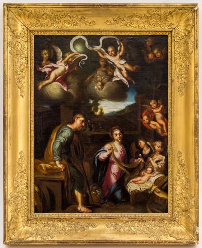 ITALIAN SCHOOL end of XVIIth century

Nativity

Oil...