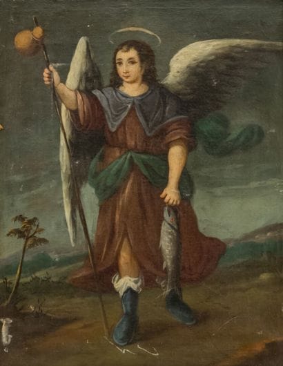 SPANISH SCHOOL 18th century

Archangel

Oil...