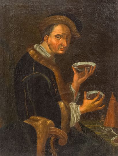 17th century HOLLAND SCHOOL

The Coffee Taster

Oil...
