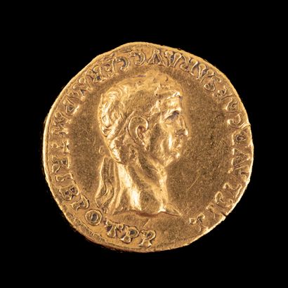 Claudius and Agrippina Aureus gold

A/ Head...