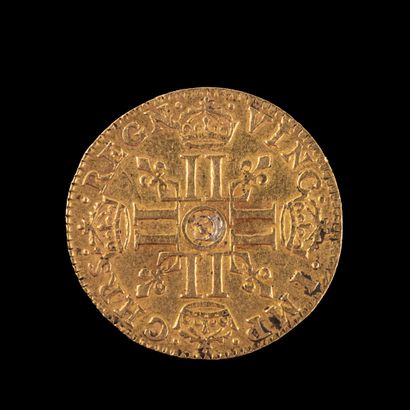 LOUIS XIV 

1/2 Louis d'or à la mèche courte...