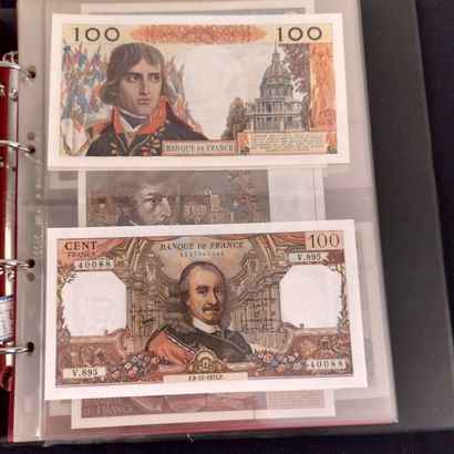 A binder of French banknotes including 17...