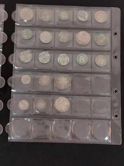 Set of silver coins from different countries...