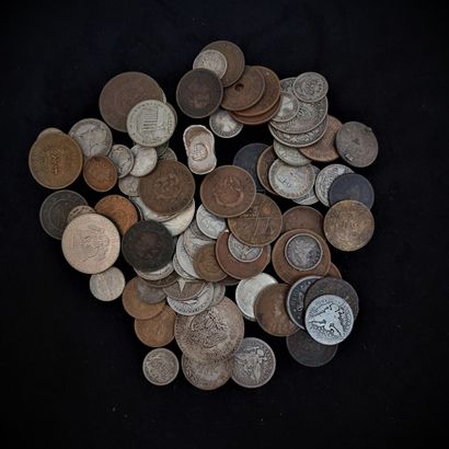 Lot of various foreign coins, all countries,...