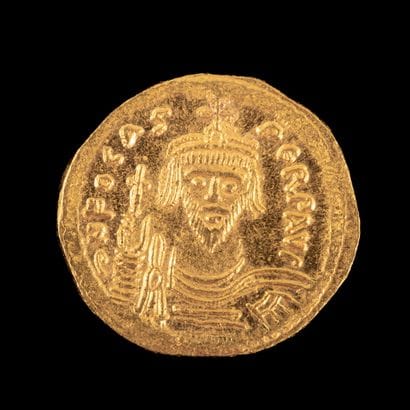 FOCAS, Solidus gold 

R/ Standing angel Constantinople...