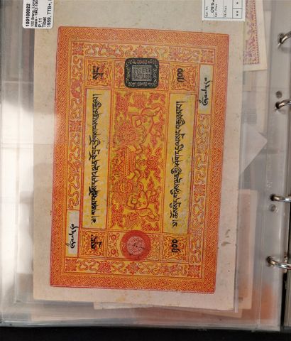 A binder of 46 banknotes of the former French...