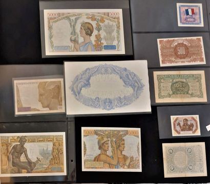 Lot of 15 French banknotes, good condition,...
