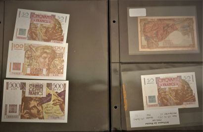 Lot of 15 French banknotes, good condition,...