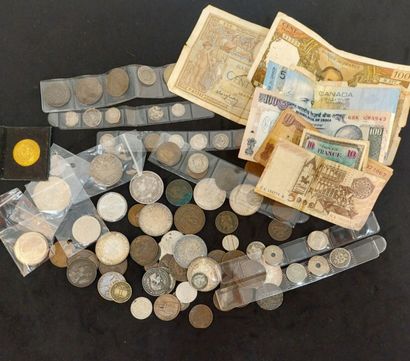 Lot of various silver and bronze coins from...