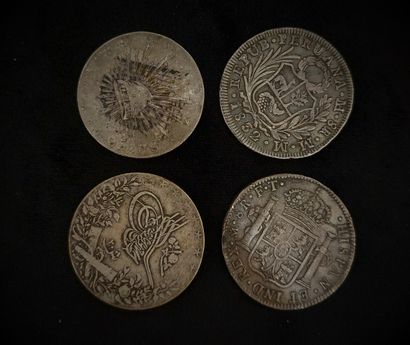 4 pieces silver, South America, Turkey, to...