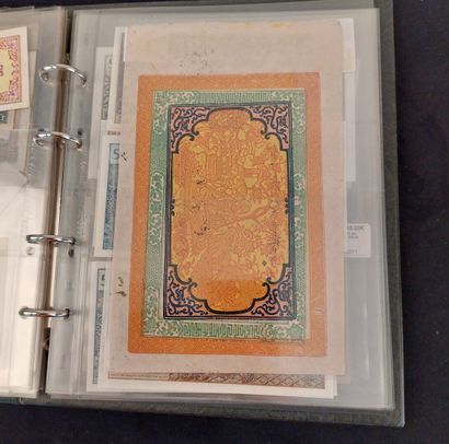 A binder of 46 banknotes of the former French...