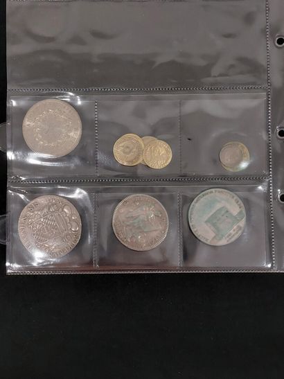 Lot of silver and silver gilt coins including...
