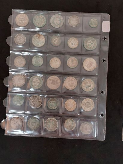 Set of silver coins from different countries...