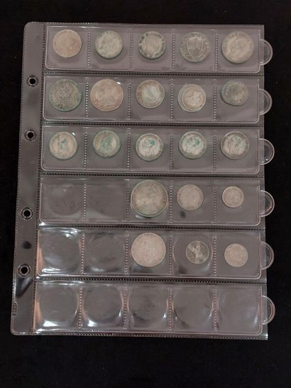 Set of silver coins from different countries...