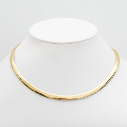 Snake chain necklace, two 14K golds

Weight:...