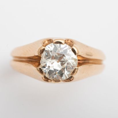 Ring solitaire old cut diamond 1.50 carats...