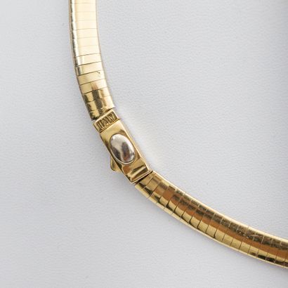 Snake chain necklace, two 14K golds

Weight:...