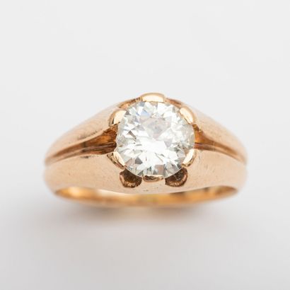 Ring solitaire old cut diamond 1.50 carats...