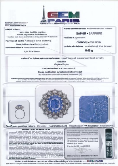Ceylon sapphire daisy ring, without thermal...