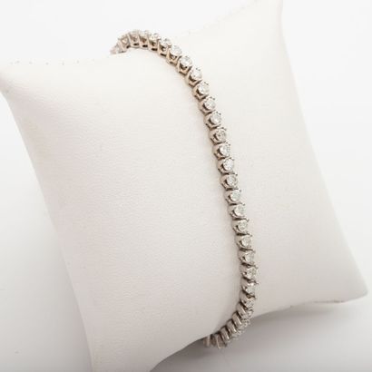 Bracelet line brilliant cut diamonds 3.50...
