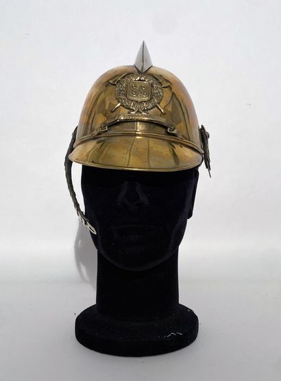 Helmet of fireman of Wittenheim (Alsace under...