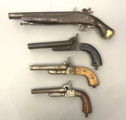 Lot of three Spanish made pinfire defense...