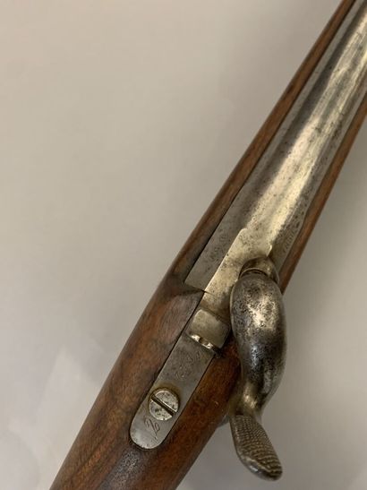 Percussion rifle and lock at the back model...