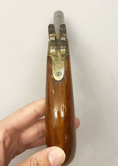 Large defensive pistol with chest and percussion...