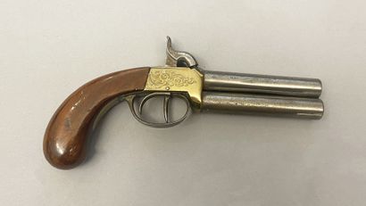 Large defensive pistol with chest and percussion...
