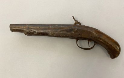 Primitive half pike flintlock pistol
Gooseneck...
