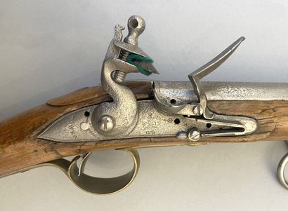 English flintlock snap hook, lock marked...