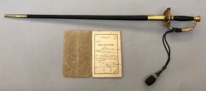 Beautiful sword with chasing of rear admiral...